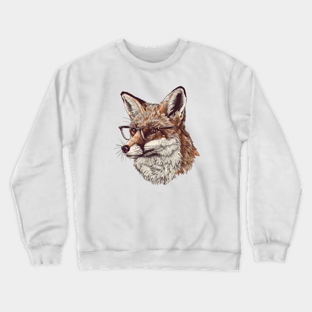 The Foxy Scholar Crewneck Sweatshirt by Carnets de Turig